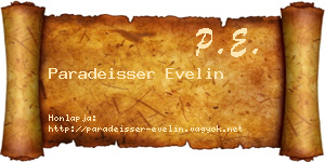 Paradeisser Evelin névjegykártya